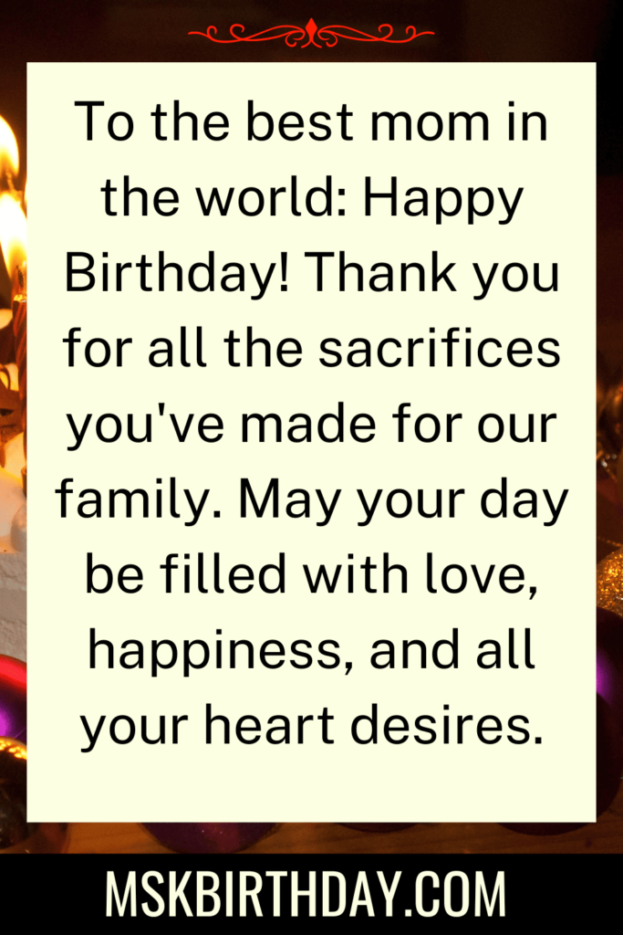 Birthday Wishes For Mom